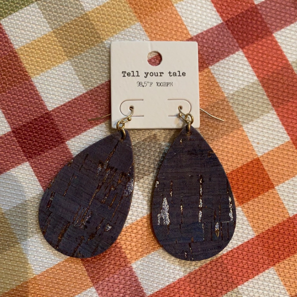Cork Drop Earrings